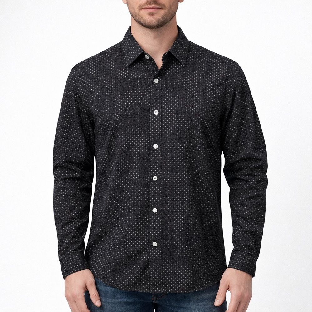 Men's Black Arrow Patterned Shirt